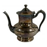 Queen City Quadruple Silver Teapot - 8.5 x 9