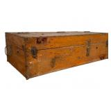 Vintage Wooden Tool Trunk - 10 x 34 x 18