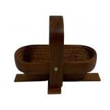 Folding Wooden Basket - 9 x 6 x 7