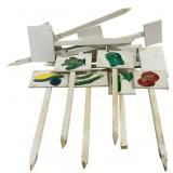 13 Wooden Garden Signs - 21" Tall