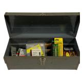 Metal Toolbox w/ Contents - 19 x 8 x 7.5