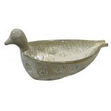 Pottery Bird Dish - 15 x 6.5 x 7