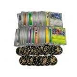Pokemon Lot - 200 Cards & 19 Coins