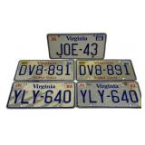 5 VA Metal License Plates - 12 x 6