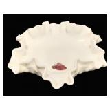 Fenton Milk Glass Hobnail Bowl - 6" Round