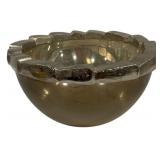 Glass Decorative Bowl w/ Metal Rim - 5.5 x 10