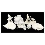 Group of 8 Plaster Figures