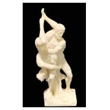 Hercules & Antaeus Struggle Plaster Statue 12.5"