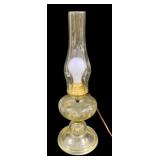 Vintage Electrified Oil Lamp - 19" Tall