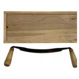 Draw Knife w/ Wooden Box - 18 x 8 x 2.5