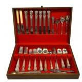 60pc Rogers Silverplate Flatware in Case