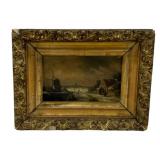 Vintage Framed Oil on Board - 8.5 x 11