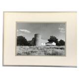 Framed Black & White Photo of Rural Farm Scene