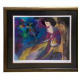 Framed Seriolithograph "Annabelle" signed L. Kinff