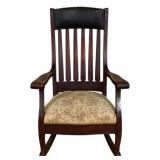 Antique Mission Style Rocker w/ Padding