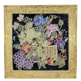 Cloisonne Wall Art - Metal Gold-Wire & Enamel