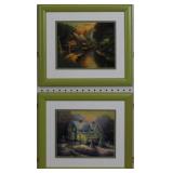 SET OF 2 CHRISTMAS SCENES GICLEE BY THOMAS KINKADE