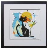 5 O?CLOCK CAT SIGNED GICLEE BY IVY LOWE