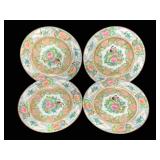 4 Oriental Plates 6.5" Round