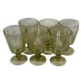 6 Mid-Century Glasses - 6" Tall
