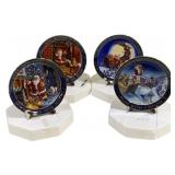 4 Franklin Mint Christmas Plates