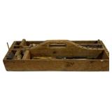 Wooden Toolbox w/ Contents - 33 x 12 x 7