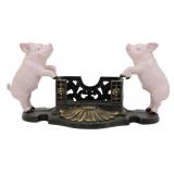 Cast Iron Pig Business Card Holder 5"x11"x3"