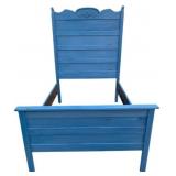 Full Size Bed With Rails, Painted