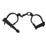 Antique Style Cast Iron Handcuffs w/ Chain