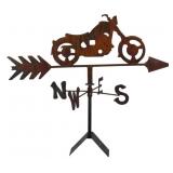 Rustic Motorcycle Weathervane 26"
