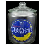 Glass Moon Pie Store Jar 10.5"x7"
