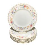 8 Royal Albert Jubilee Rose Dinner Plates