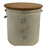 Red Wing 12 Gallon Crock w/ Lid - As Is