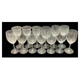 13 Assorted Wine Glasses 7"