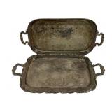 2 Silver Plated Serving Platters