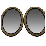 2 Oval Mirrors 9"x15"