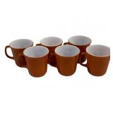 6 Pyrex Compatible Mugs 3.5"