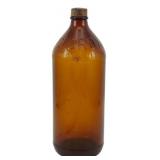 Vintage Amber Clorox Bottle 9.5"