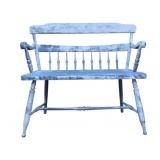 Primitive Painted Wooden Bench