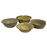 4 Enamelware Bowls