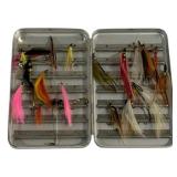 Metal Fly Lure Case w/ Flies - 4 x 6