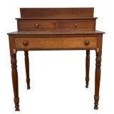 Vintage Ladies Cherry Desk on Turned Leg