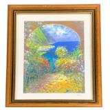 Framed Seriolithograph "Harbour View" signed