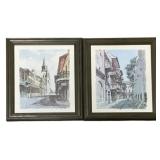 2 Framed New Orleans Street Scene Prints by Davey