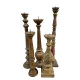 5 Candle Prickets 18"-21" Tall