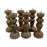 6 Candle Prickets 9" Tall