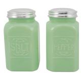Jadeite Salt and Pepper Shakers 5"