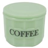 Jadeite Coffee Container w/ Lid 4.5"x4.5"