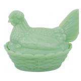 Jadeite Hen on Nest 5"x7"x5"