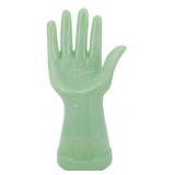 Jadeite Glass Hand Jewelry Holder 8"